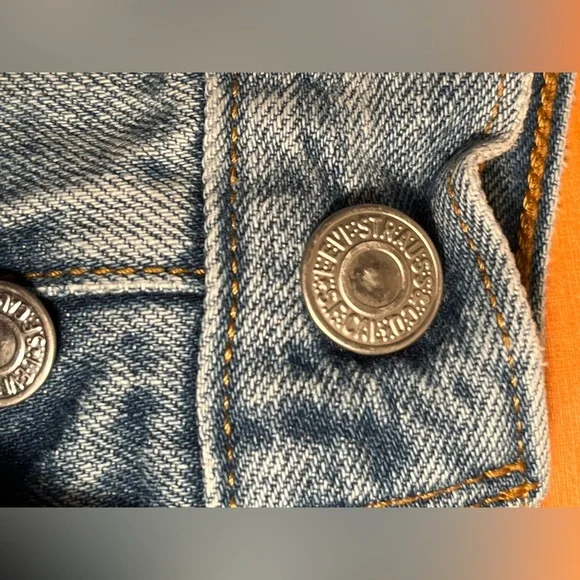 VINTAGEππ ( RARE ) ππLEVIS - 1990s Cutoff Blue jeans shorts πππππππππππππππ - Picture 12 of 16
